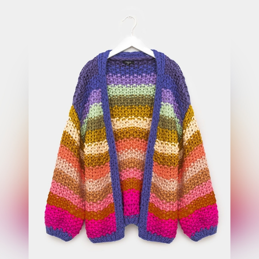Frnch Paris Multicolor Striped Women's Cardigan M/L
